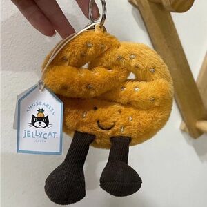 Jellycat Amuseables Pretzel Bag Charm NWT